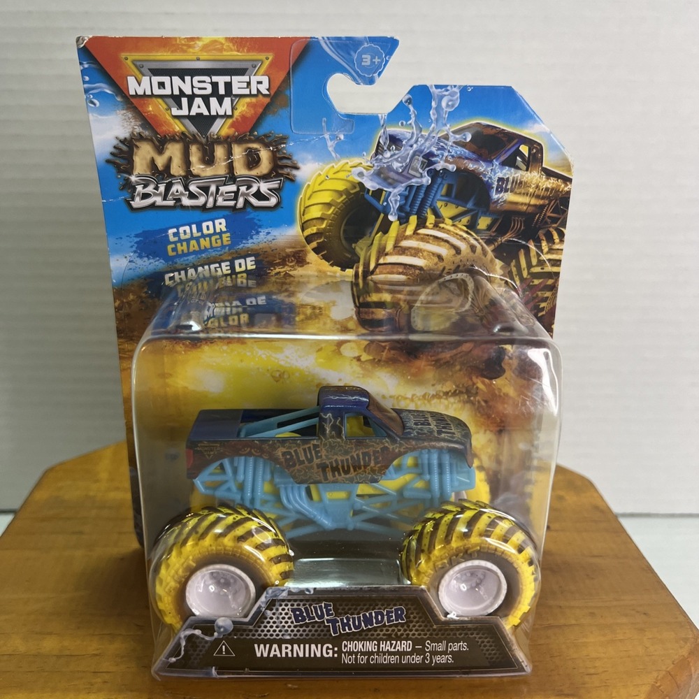 2025 Monster Jam‎ Mud Blasters 1:64 Color Change Blue Thunder - NIP